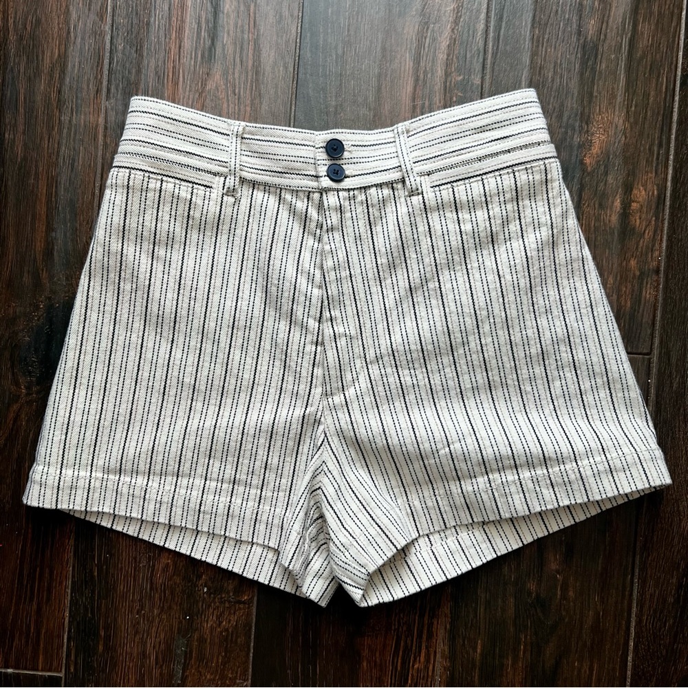 Rebecca Taylor STRIPED TWILL SHORT